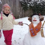 Essie O'Neal and her Snow Lady