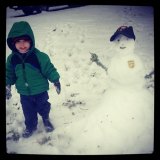 Isaac and his Ranger Snowman