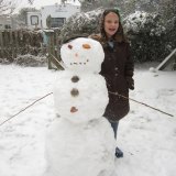 Mariah and her snowman