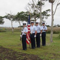 USCG Color Guard carried in the flag at the Portsmouth ceremonies. 