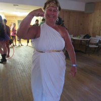Toga Terri, because "she always wanted to wear a toga." And why not?