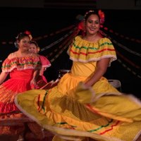 Antonia Ortiz, Rocio Trejo, Sara Rodriguez; costumes from Sinaloa, MX