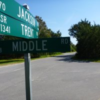 The only all-way stop on Ocracoke is at the less than busy corner entering Jackson Tract.  Welcome to Florida.