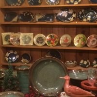 Somebody please tell Rob that my life is missing a piece of that leaf pottery (top two rows) at the Village Craftsmen.