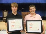 Andrew Tillett and Walker Garrish both received awards from the NC High School Athletic Association and AAA in recognition of their academic and athletic excellence.
