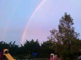 Rainbow over the OCC playground.