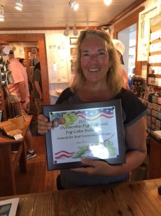 Karen came to Over the Moon (where Sundae was working) to get her framed certificate. Congrats, Karen!