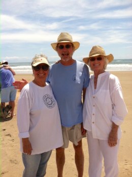 Mickey Baker (right), with her spouse Carmie Prete (left), and friend, Scott Bradley.
