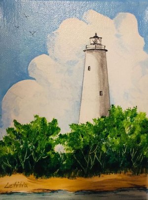 "Ocracoke Lighthouse" by Letitia Lussier will be at the 2019 auction.