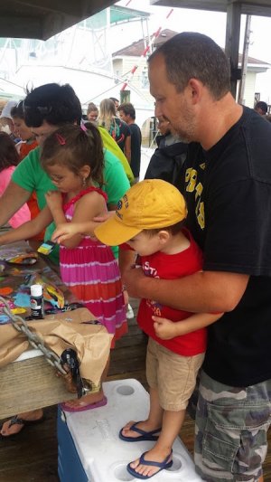 Day at the Docks always features lots of kids activities including gyotaku, the traditional Japanese method of printing fish. It's always fun for kids to make their own fish prints (with a little help from their parents) on t-shirts.