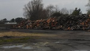The woodpile at Skylight Inn – no gas or electric here – shows that this is the real deal.