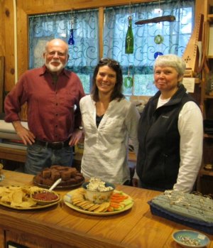 Philip, Amy, and friend Finley Austin at last Saturday's Open House at the Village Craftsmen