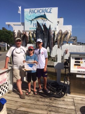 August 10th family from Virginia aboard Dream Girl with sail fish certificate