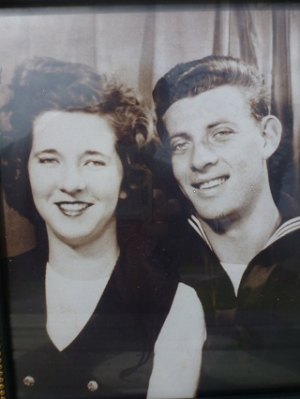 Mickey and Conk shortly before their 1951 marriage.