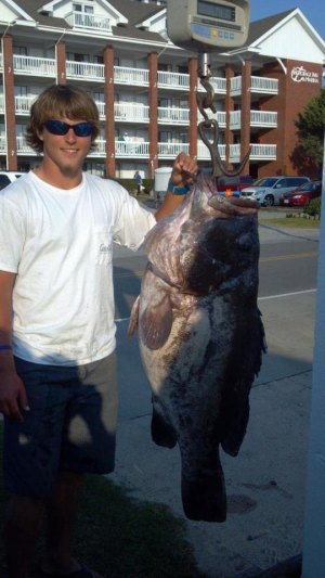 Frankie Powers and his potential world record snowy grouper