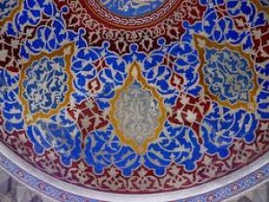 Mosques, especially those from the long Ottoman reign, have hand decorated interiors. 
