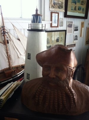 A couple of Ocracoke icons on display at the Working Watermen's Museum.