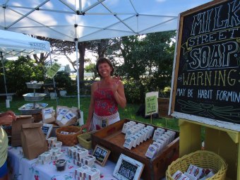 You'll find Kim Meacham and Milk Street Soaps at the Makers Market