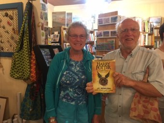 Linda and Bruce from VA picked up a copy for their son, but Bruce said he'll read as much as he can before going asleep tonight.