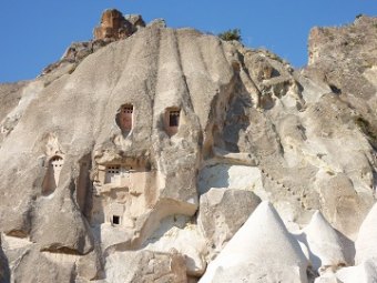 Humans have lived on the Anatolian plateau for 7000 years, and some still carve their homes from the volcanic rock.  