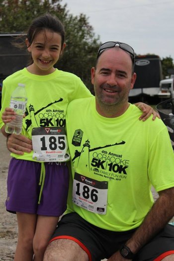 Father-daughter team of Alyssa and Shane Bryan. Alyssa was the 3rd place girl in the 1-10 age group.