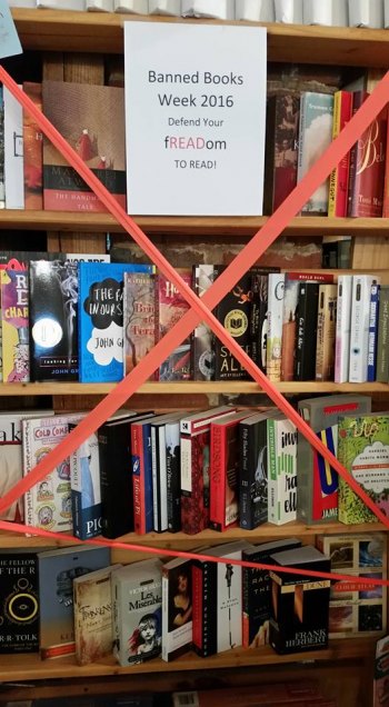 Leslie Lanier, owner of Books to Be Red wants to hear from our readers about which banned books you are glad you got to read. Comment below, or even better, stop by the shop and tell her in person and buy a couple of banned books for yourself. 