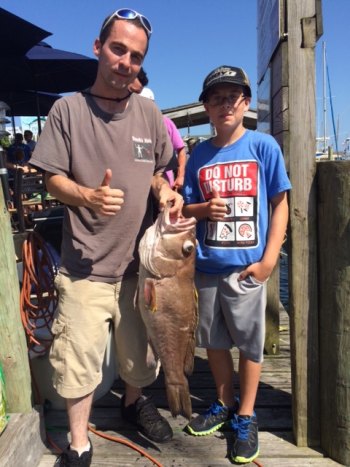 Mike Little and Mike, Jr. landed this deep water grouper aboard Drumstick