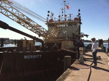 Another casualty of the shutdown: The dredge Merritt is no longer dredging Ocracoke Inlet or Teach's Hole. They came in Tuesday morning. As contractors to the Corps of Engineers, the dredge crew are laid off for the duration.