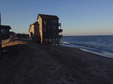 Does Cape Hatteras National Seashore have jurisdiction in front of this Buxton home?