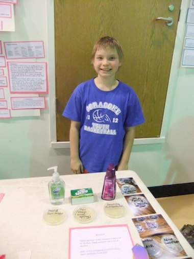 James Paul tested whether soap or hand sanitizer kills more germs.