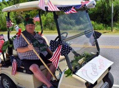 Chester Lynn was King of Figs in the 2015 4th of July parade.