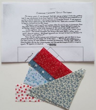 Ocracoke "Cracker" Pattern kits available at the OPS Museum Gift Shop.