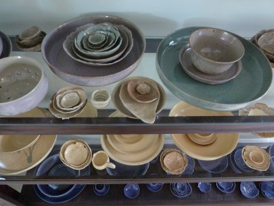 Stoneware handmade on Ocracoke by Sarah Fiore.