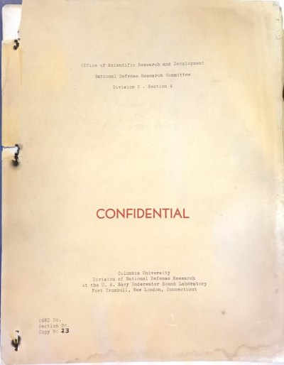 Cover of confidential training manual