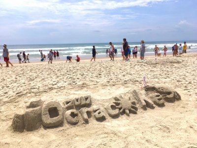 "The Emrick 5" built this great Ocracoke sign and took 2nd Place in the Group 13 & Over category at the 4th of July Sand Sculpture Contest
