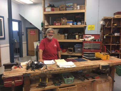 Gary in his new classroom in 2017.