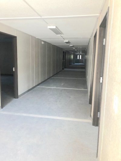 Hallway of the modular school