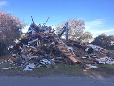 An all too familiar sight on Ocracoke since Dorian. Hyde County announces last call for getting debris removed. 