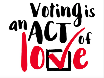 Image from the Voting is an Act of Love Campaign at TMonkInk.com