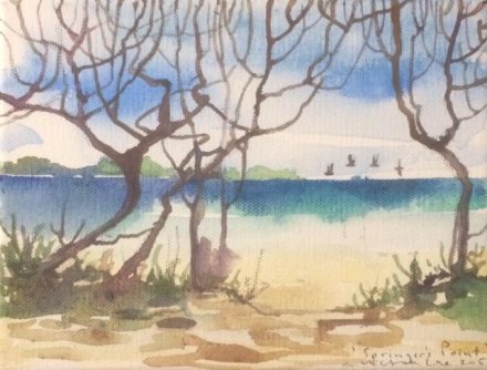 One of the artworks up for auction on Saturday! This one's by Hatteras Island artist Vicky Lowe. 