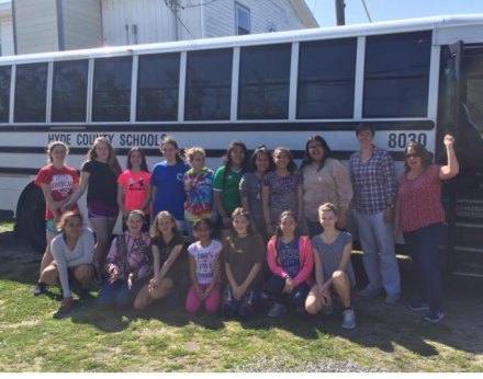 Sixteen middle school girls went to G.E.S.T. with chaperones Mary McKnight and Laura McClain.