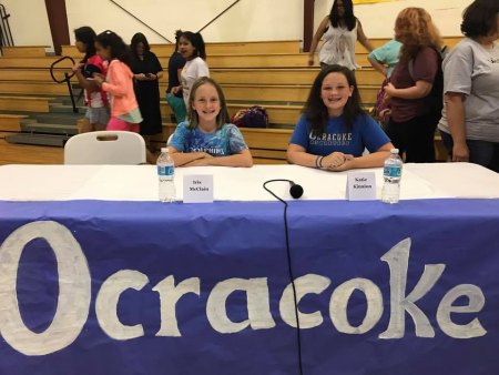 Iris McClain and Katie Kinnion represented for Ocracoke middle school. Here's hoping they have more teammates next year!