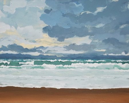 "Winter Beach II" by Andrew Havenhand. I'm afraid I'm going to get outbid on this one!