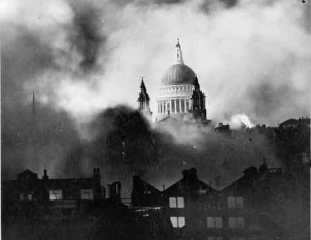 Saint Paul's Cathedral, London, during The Blitz