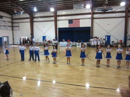 Another benefit to home games? The Ocracoke Cheer Club! 