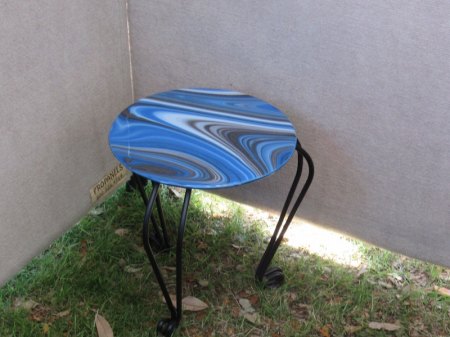 Fused glass table