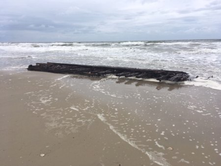 Shipwreck Beams Exposed By Gale