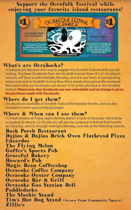 Look for this page in the Festival program for a list of participating restaurants.