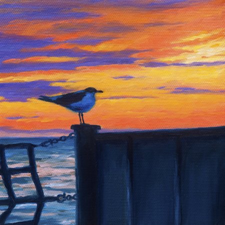 "Taking a Break" by Douglas Hoover will be one of his many new paintings on display at Wednesday night's art opening @ Down Creek gallery. 