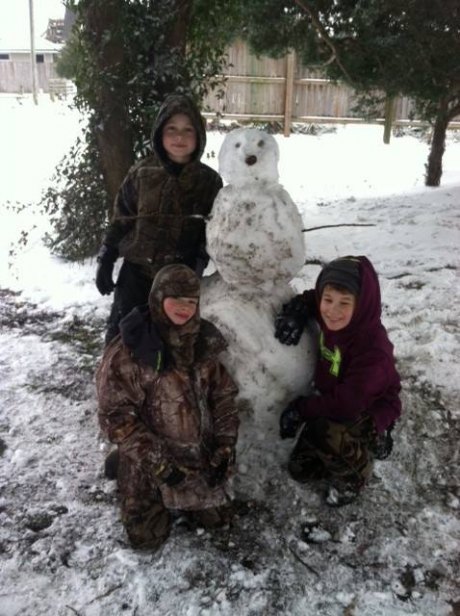 Max, Jacob, and Dirk's Snowman!